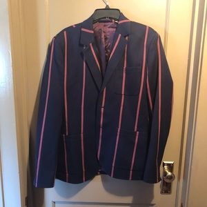 Fabulous Jack Wills Blazer Uk 8 Blue and White LG276 main image 1